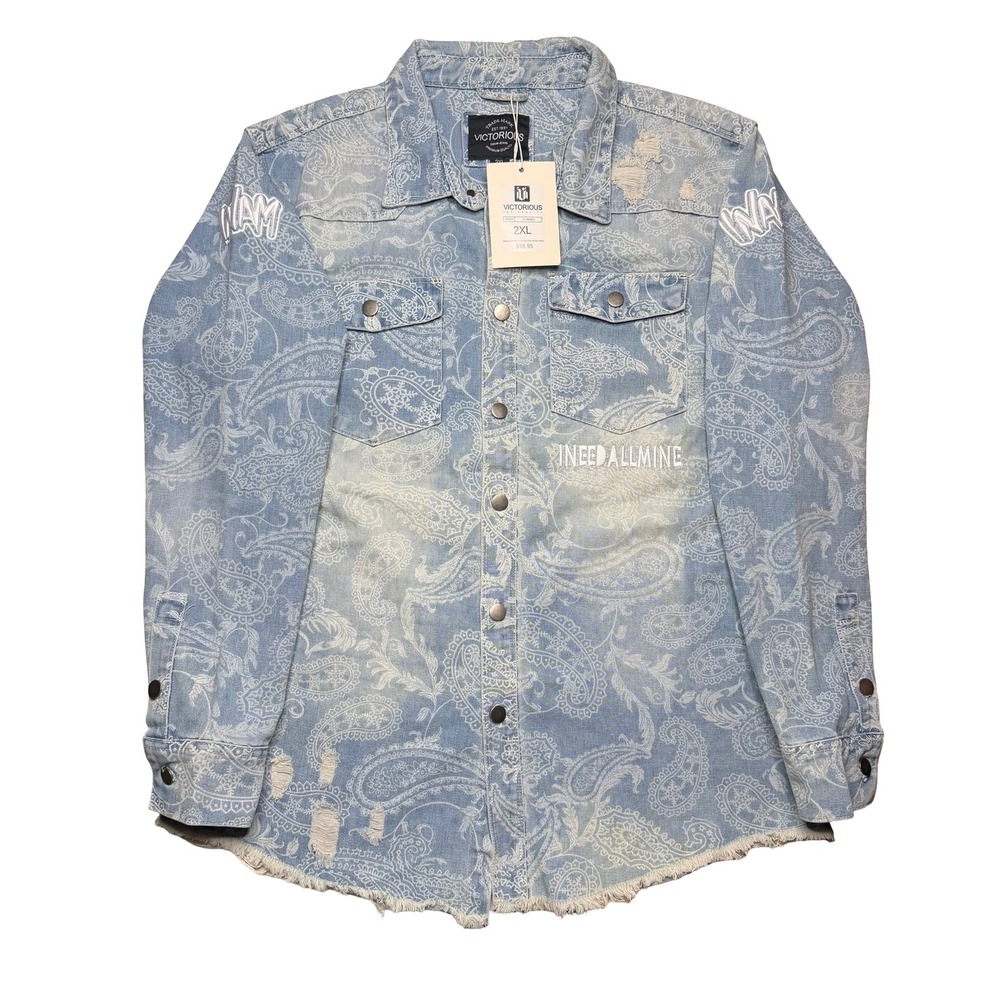 I Need All Mine INAM Los Angeles LA Black Culture Brand Denim Jean Jacket
